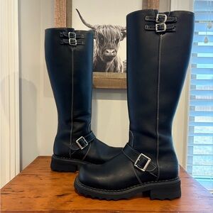 John fluevog tall black boot
